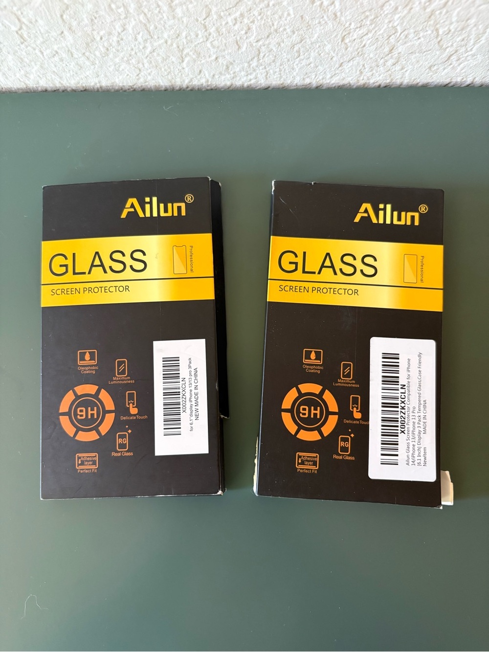 Tempered glass screen protectors for iPhone 14, 13, 13 pro - 4 total screens
